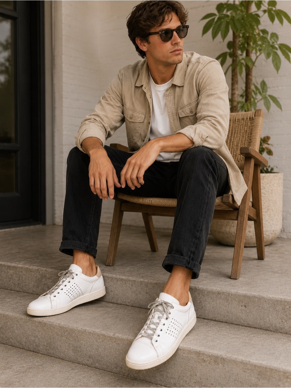 VINTAGE G-STAR RAW White Leather Augur II Lashkar Sneakers Casual Streetwear 12